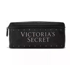 New Victoria’s Secret Black Satin Travel Cosmetic Train Case Gift 2 Piece - $19.80