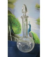 VICTORIAN Etched Orange Bitters bottle DECANTER WITH STOPPER  - $2,374.42 MXN