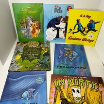 Lot of 7 Hardcover Childrens Kids Books Rainbow Fish Curious George Lady... - $9.23