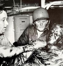 Coast Guard Rescues Seamen From Oil Sea 1945 WW2 Photo Print Military DWHH8 - $39.99