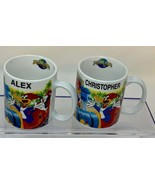 UNIVERSAL STUDIOS HOLLYWOOD MUG CHARACTER PERSONALIZED COLLECTIBLE set of 2 - $279.59 MXN