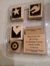 Stampin Up Wood Mount Wishing You Stamp **rare** - $5.70