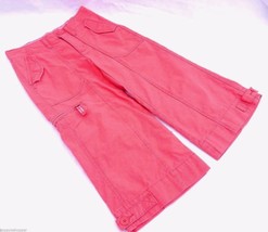 GAP Girls Regular 10 Capris Pants Zip Snap Pockets 100% Cotton Coral Red... - $16.72