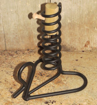 Amish Courting Candle - Wrought Iron Taper Holder Primitive Handmade Timer Usa - £20.06 GBP