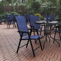 Flash Furniture Paladin Navy Outdoor Folding Patio Sling Chair Set of 2,  - $279.88