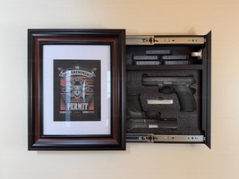 Gun Storage Picture Frame with Lock | Hidden Gun Concealment  11 x 14 / ... - $128.70