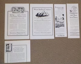 Lot of 5- 1920s/30s WEST INDIES, S. AMERICA Print Ads SS Columbus, Carin... - £3.85 GBP