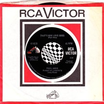 Paul Anka 45 RPM - That&#39;s How Love Goes / Woman is a Sentimental Thing - £9.67 GBP
