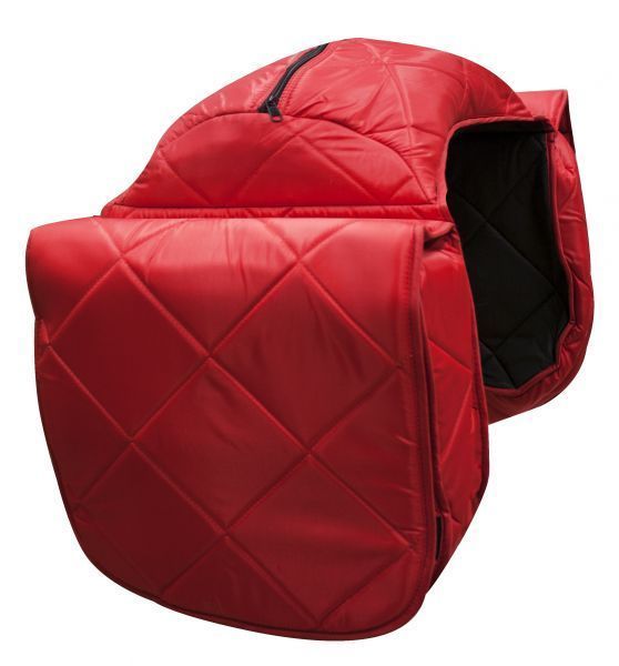 Primary image for Western Horse Large Saddle Bag or Motorcycle Saddle Bags RED Quilted Nylon