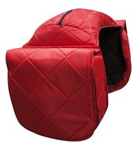 Western Horse Large Saddle Bag or Motorcycle Saddle Bags RED Quilted Nylon - £23.52 GBP