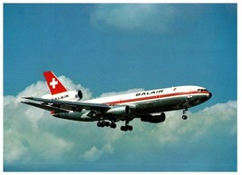Balair Switzerland DC 10 30 Airplane Postcard  - £5.81 GBP