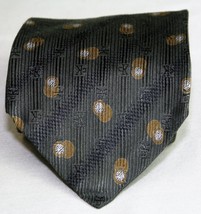 Calvin Klein 100% Silk Men&#39;s Necktie Tie Olive Textured Design - £8.54 GBP