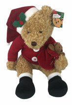 Russ Sammy Santa Plush 10&quot; Stuffed Animal Bedtime Bear Christmas #F661851 Avon - £9.31 GBP