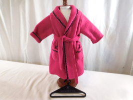 American Girl Doll Pleasant Company Pink Fleece Robe with Hanger - $13.88