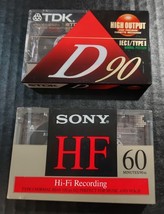 TDK D90 Blank Cassette Tape IECI Type I High Output New Sealed &amp; Sony HF60 New - £5.55 GBP