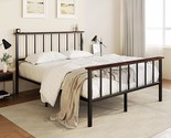 Metal Bed Frame With Headboard, Queen Size Platform Bed Frame Heavy Duty... - $277.99