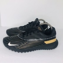 Nike Vapor Drive Field Hockey Shoes Black Gold Mens Size 8 # AV6634 017 EUC - £63.12 GBP