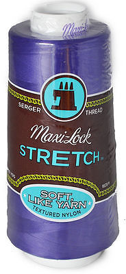 A&E Maxi Lock Stretch Textured Nylon Purple Serger Thread  MWN-43399 - $8.09