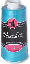 Maxi Lock All Purpose Thread Radiant Turquoise 3000 YD Cone  MLT-056 - $6.29