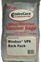 Windsor Commercial VP6 Back Pack Vacuum Cleaner Bags ECC182, - £23.67 GBP