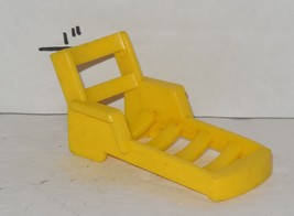 Vintage 80&#39;s Fisher Price Little People Yellow Deck Lounge Chair #2526 FPLP - £7.50 GBP
