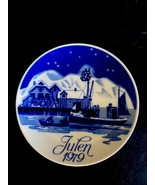 JULEN 1979 ~ PORSGRUND Norway ~ Christmas Plate ~  Home for Christmas - $9.90