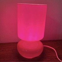 Vintage IKEA Lamp Hot Pink Lykta Glass Lamp Pink Magenta Fuchsia - £59.34 GBP