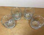 Crown Royal Whiskey Rocks Lowball Glass Nice Etched Weighted Logo Lot of 4 - $19.75