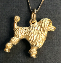14K Gold Poodle Pendant and 18inch 14K Chain - (J15) - £345.08 GBP