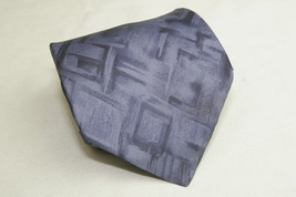 Stafford 100% Imported Silk Neck Tie Steel Blue Abstract - £6.50 GBP