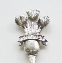 Collector Souvenir Spoon Great Britain UK Wales Prince of Wales Feathers 3D - £11.81 GBP