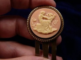 (cbs61-9) Cherub Angel Cupid Cameo Bookmark Book Mark Brass Books - £23.15 GBP