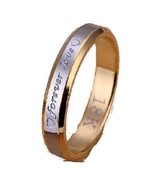 18k Gold Plated Forever Love Wedding Band Ring Size 7 (3mm) - $20.99