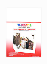 Threads Inkjet Printable Fabrics 23mm  Silk Crepe de Chine 13in x 19in - £91.17 GBP