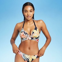 NWT Kona Sol Women&#39;s Faux Wrap Timeless Garden Halter Bikini Top, S (4-6) - £9.56 GBP