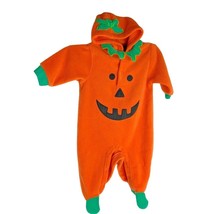 Happy Halloween Pumpkin Infant Sz 6 9 mos Fleece 1 Pc Costume Bodysuit D... - $13.46