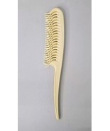 Vintage Perm-A-Comb Plastic 2 Row Comb Patent #2348339 Cream  - $14.84