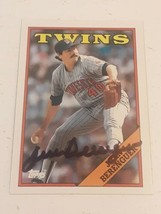 Juan Berenguer Minnesota Twins 1988 Topps Autograph Card #526 READ DESCRIPTION - £3.90 GBP