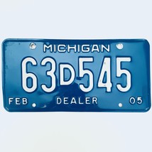 2005 United States Michigan Base Dealer License Plate 63D545 - $16.82