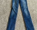 Guess Jeans Women 25 Blue Power Stretch Skinny Denim Logo Low Rise Preppy - $16.82