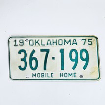 1975 United States Oklahoma Base Mobile Home License Plate 367-199 - £14.94 GBP