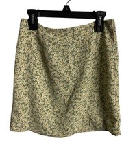 Aeropostale Mini Skirt Juniors Green Floral High Rise Straight Side Slit... - $7.02
