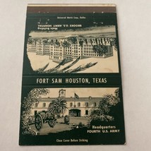 Vintage Matchbook Cover Matchcover Fort Sam Houston TX Brooke Hospital - £3.17 GBP