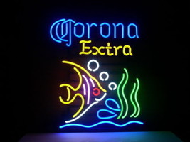 New Corona Extra Beer Tropical Fish Neon Sign 17&quot;x14&quot; Ship - £105.17 GBP