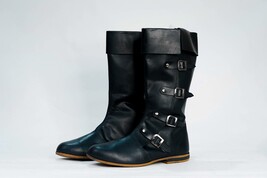 Medieval Leather Boots Mens | Ankle Renaissance  Boots | Sca Larp Mens S... - £60.09 GBP