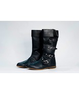 Medieval Leather Boots Mens | Ankle Renaissance  Boots | Sca Larp Mens S... - £58.63 GBP