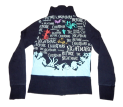 Tim Burton&#39;s Nightmare Before Christmas Zip Sweatshirt Youth Sz XL Black - £20.69 GBP