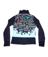 Tim Burton&#39;s Nightmare Before Christmas Zip Sweatshirt Youth Sz XL Black - £20.44 GBP