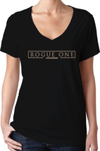 New Star Wars Anthology Rogue One Logo Women&#39;s V-Neck T-Shirt Size XS - 2XL - £15.84 GBP