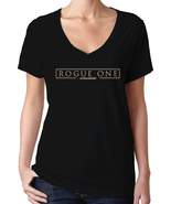 New Star Wars Anthology Rogue One Logo Women&#39;s V-Neck T-Shirt Size XS - 2XL - $378.38 MXN
